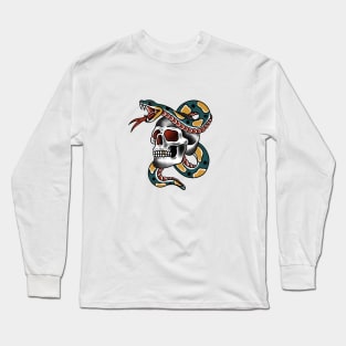 Traditional snake skull Long Sleeve T-Shirt